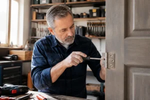 changer sens ouverture porte bâti métallique