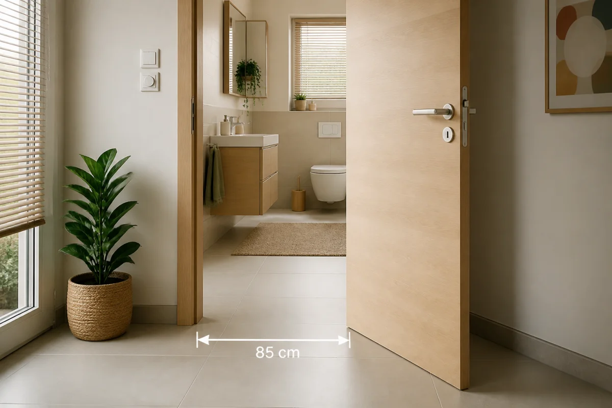 réglementation ouverture porte wc