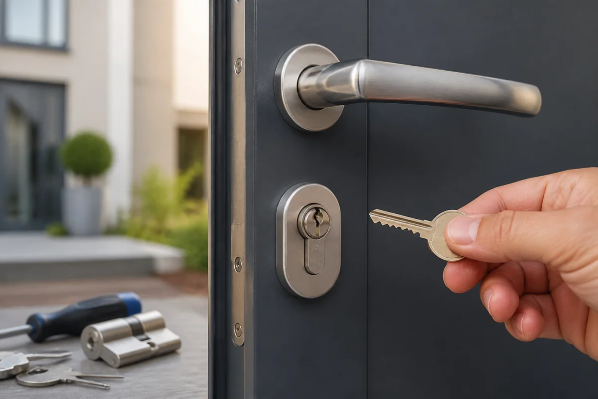 Porte claquée avec clé derrière les bons réflexes pour rentrer sans aggraver la situation