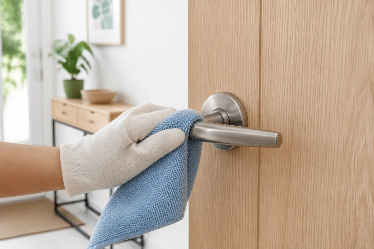 Entretien d’une poignée de porte au quotidien